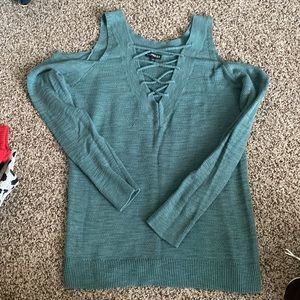 Cold shoulder sweater